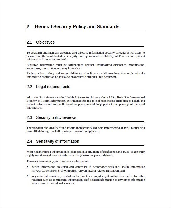 document security policy